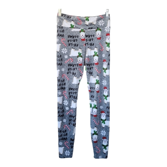Super Soft‎ Juniors' M Holiday Christmas Llama Velour Leggings Lounge Pants PJs - Picture 8 of 13